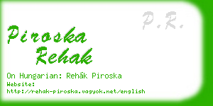 piroska rehak business card