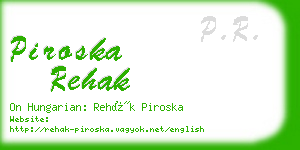 piroska rehak business card